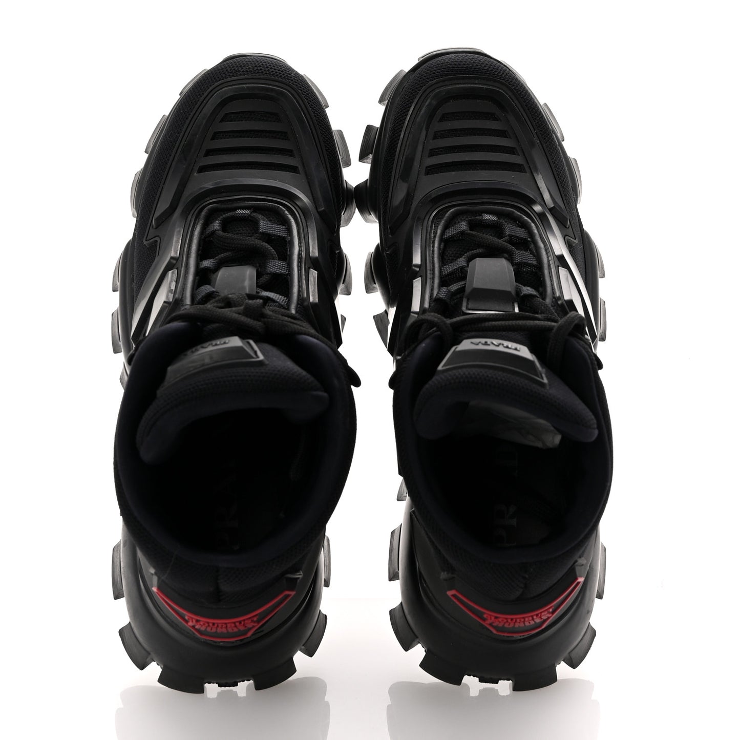 Rubber Technical Knit Fabric Cloudbust Thunder High Top Sneakers 37.5 Black