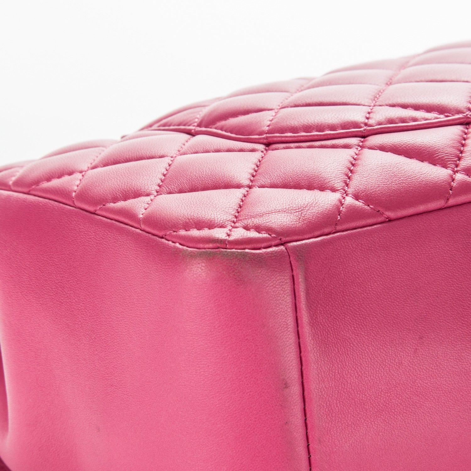 Chanel Lambskin Quilted Jumbo Mademoiselle Chic Flap Fuchsia 10 of 11