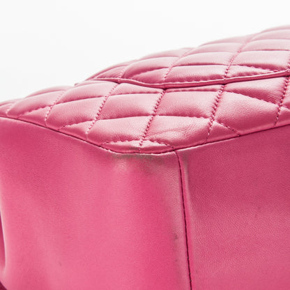 Chanel Lambskin Quilted Jumbo Mademoiselle Chic Flap Fuchsia 10 of 11
