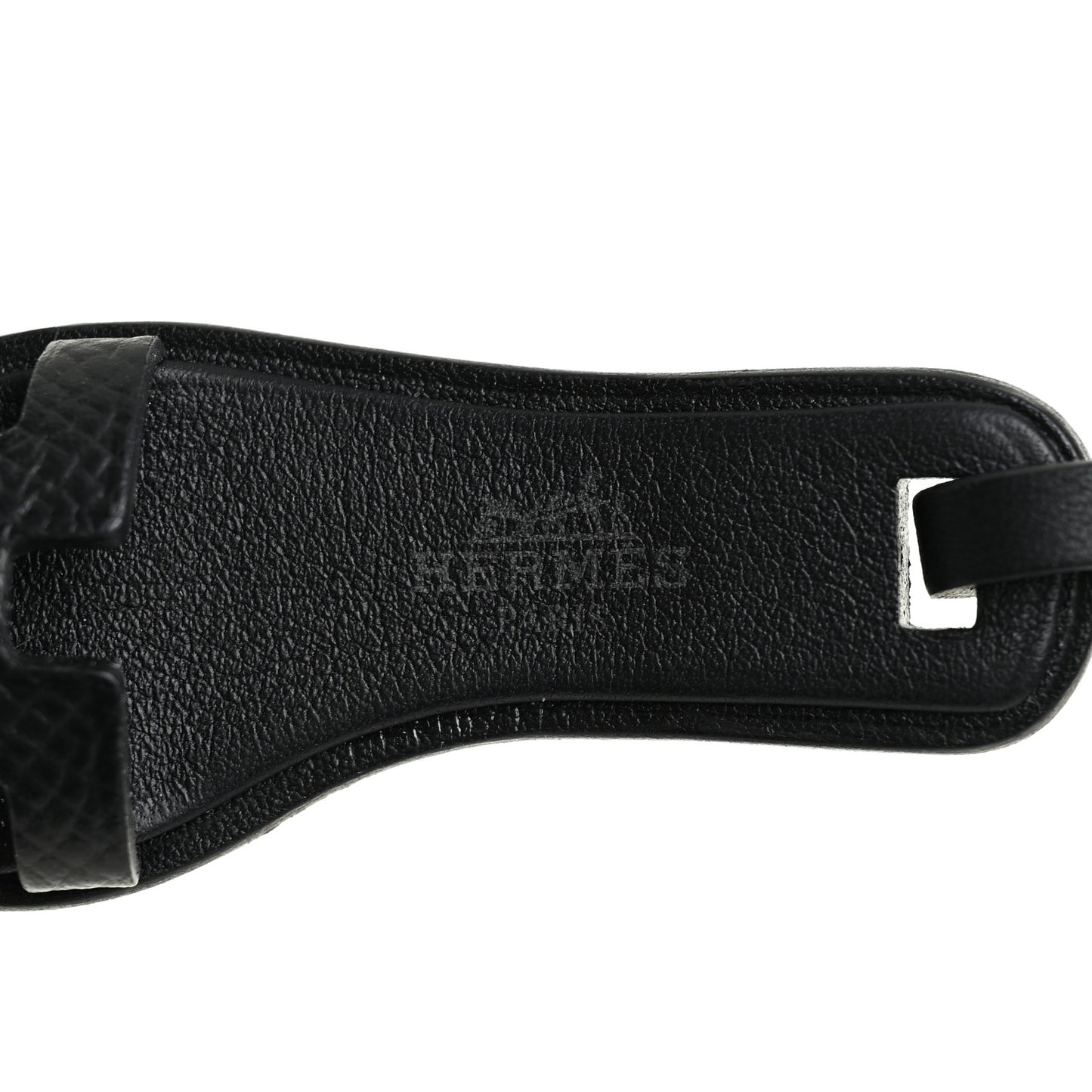 Epsom Butler Calfskin Hunter Monochrome Oran Nano Bag Charm Black