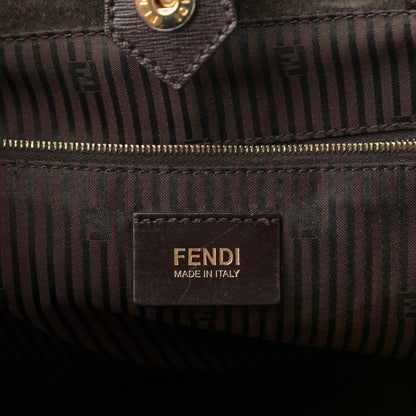 Fendi Vitello Elite Flamingo Large 2Jours Tote Moro Marrone Nocciola 6 of 20