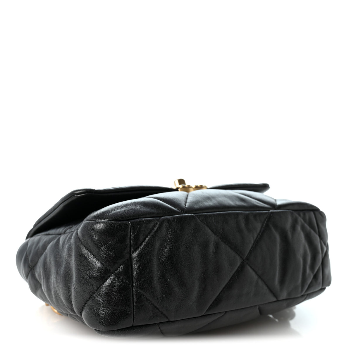 Lambskin Quilted Medium Chanel 19 Flap Black