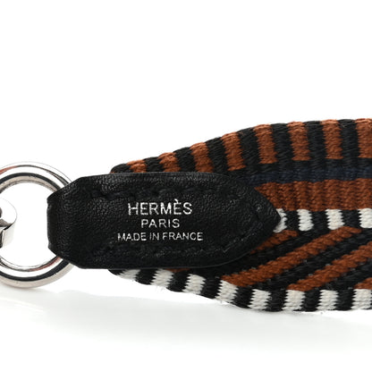 Hermes Toile Swift 25mm Grand Mousquetons Sangle Cavale Shoulder Strap Noisette Black 7 of 9