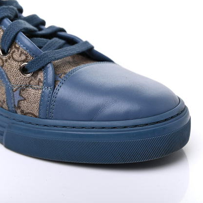 Gucci GG Monogram Supreme Stars High Top Sneakers 11 Beige Blue 9 of 14