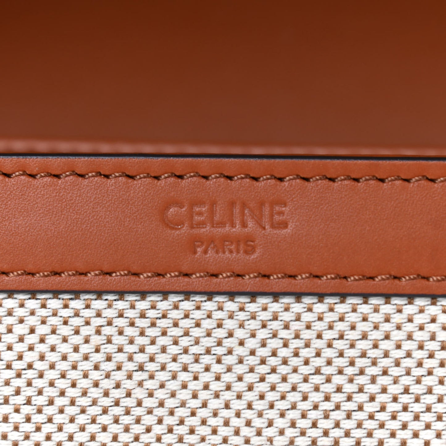 Textile Calfskin Classique Triomphe Bag Natural Tan