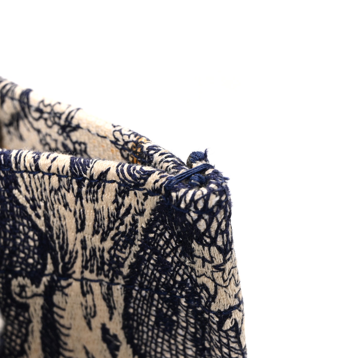 Christian Dior Canvas Embroidered Medium Dioriviera Toile De Jouy Book Tote Blue 12 of 14