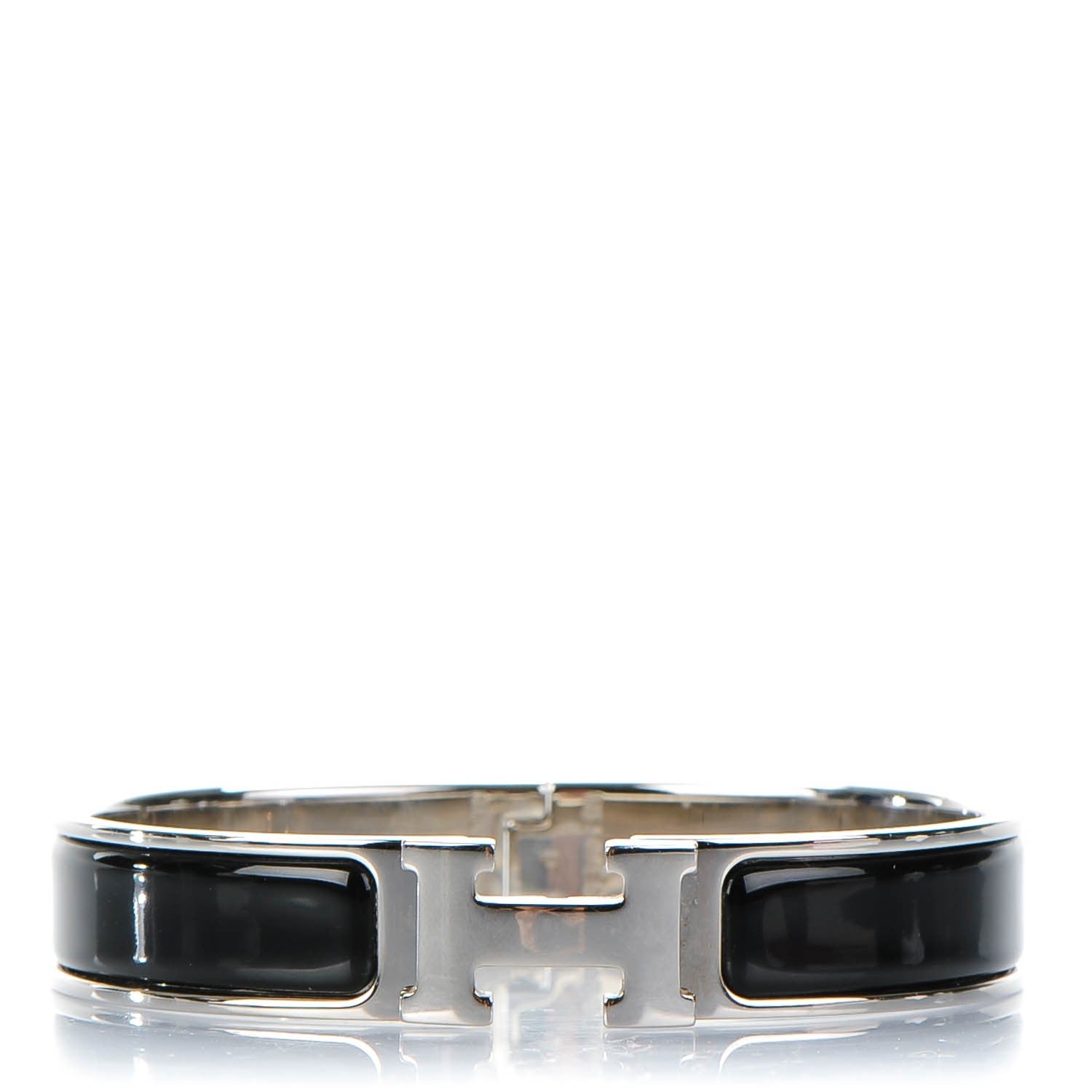 Hermes Enamel Narrow Clic Clac H Bracelet PM Black 1 of 5
