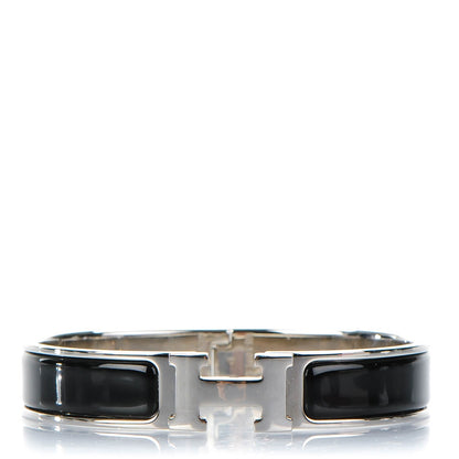 Hermes Enamel Narrow Clic Clac H Bracelet PM Black 1 of 5
