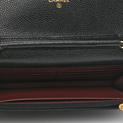 Chanel Caviar Quilted Wallet On Chain WOC Black 5 of 12