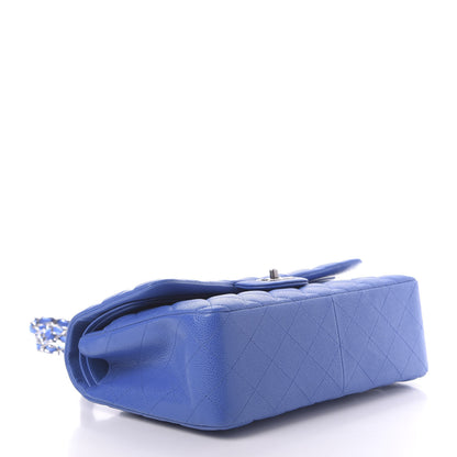 Chanel Caviar Quilted Jumbo Double Flap Blue 4 of 11