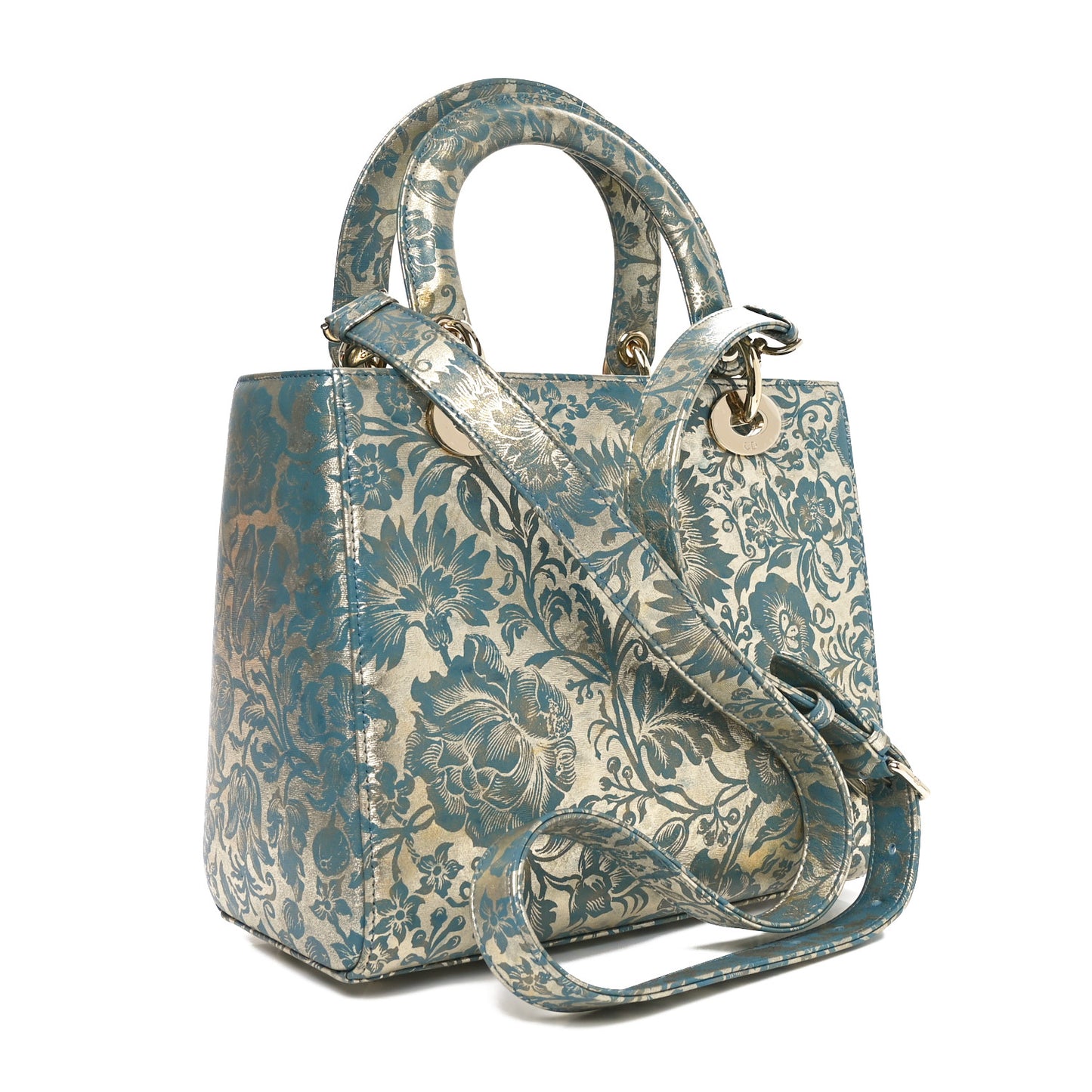 Metallic Calfskin Medium Brocart Lady Dior Multicolor