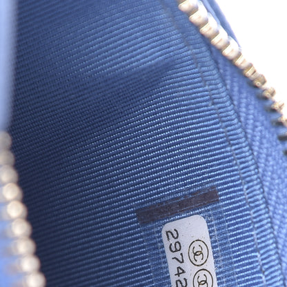 Chanel Caviar Quilted Flap Zip Card Holder Blue 7 of 8