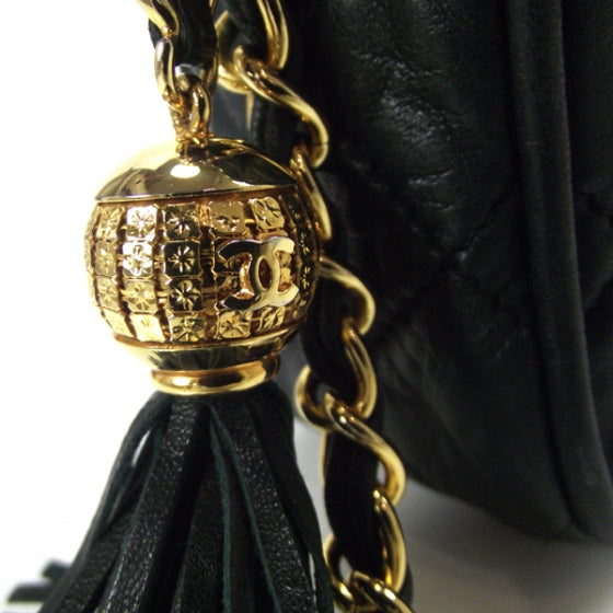 Lambskin Tassel Bag Dark Green