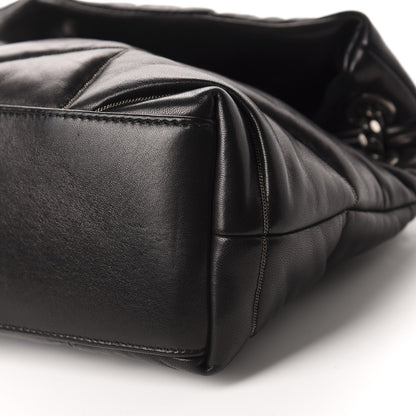 Saint Laurent Lambskin Quilted Small Loulou Puffer Monogram Chain Satchel Black 7 of 11