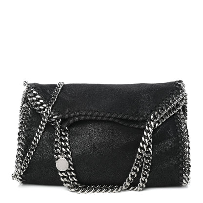 Stella McCartney Shaggy Deer Mini Falabella Fold Over Tote Black 1 of 8