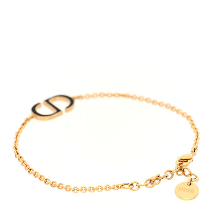 Christian Dior Metal Enamel CD Bracelet Gold Black 3 of 6