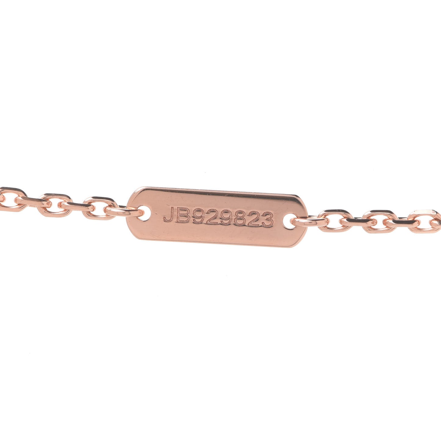 18K Rose Gold Gray Mother of Pearl Vintage Alhambra Pendant Necklace