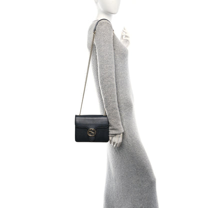 Gucci Dollar Calfskin Small Interlocking G Shoulder Bag Black 3 of 17
