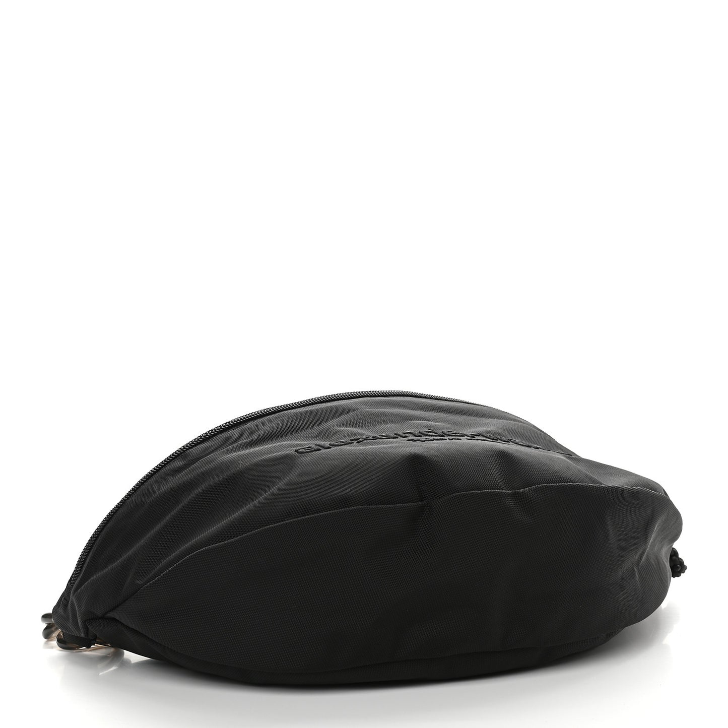 Nylon Logo Printed Attica Gym Shoulder Bag Black