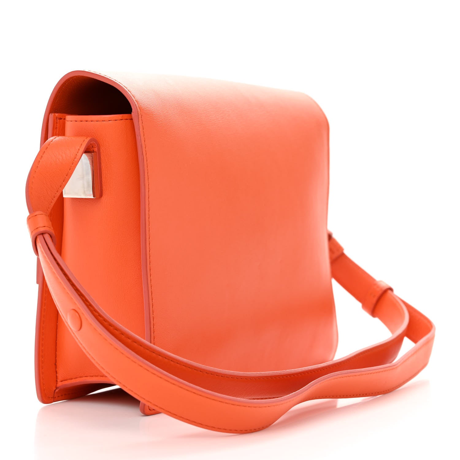 Delvaux Calfskin Galuchat Madame Shoulder Bag Orange 3 of 13