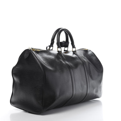 Louis Vuitton Epi Keepall 50 Black 2 of 12