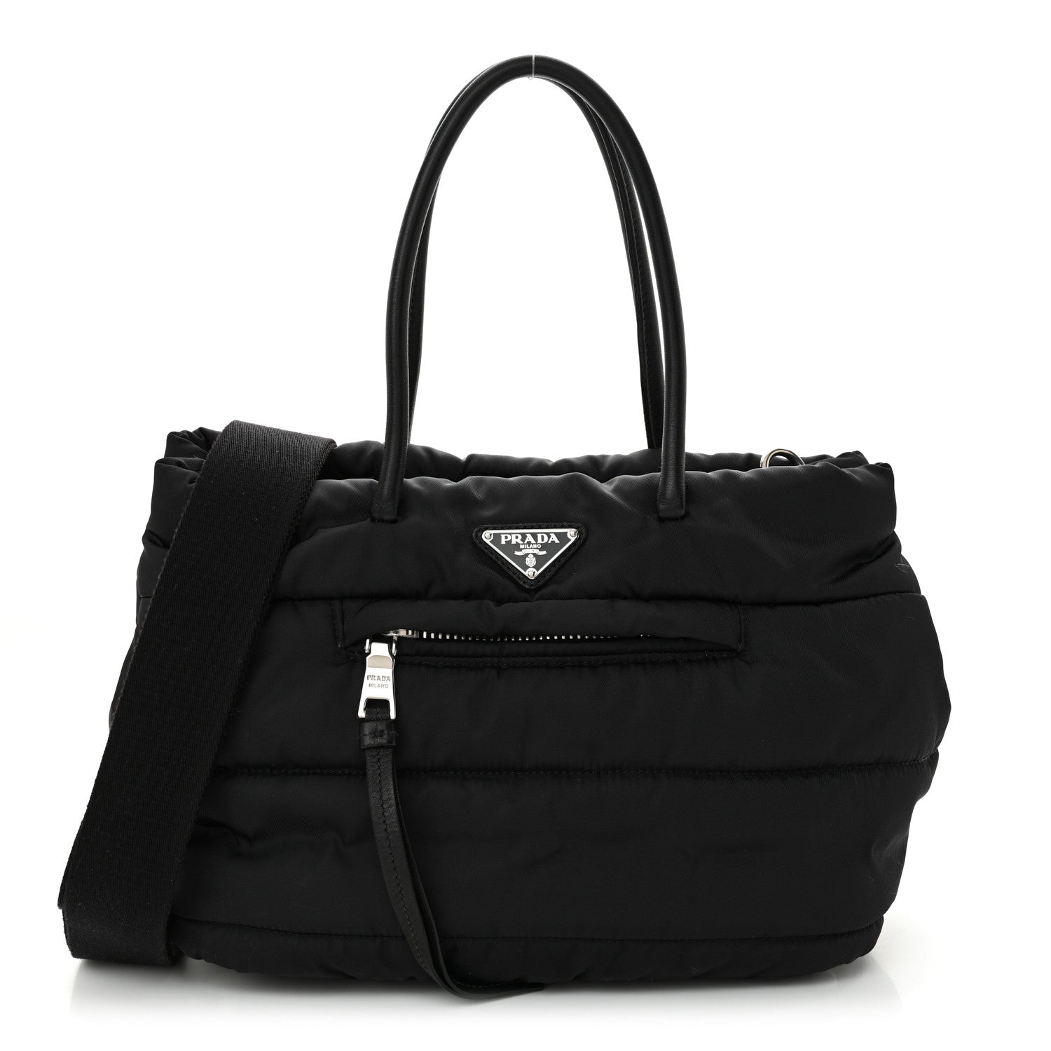 Prada Tessuto Nylon Bomber Tote Black 1 of 14