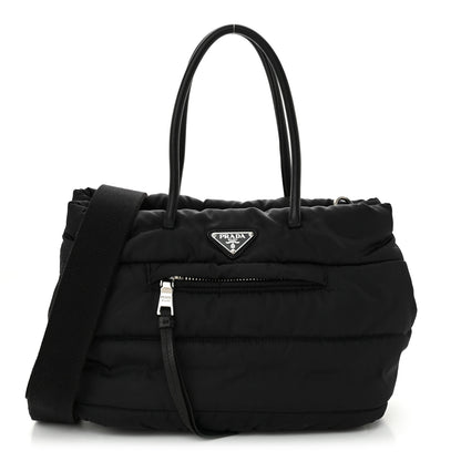Prada Tessuto Nylon Bomber Tote Black 1 of 14