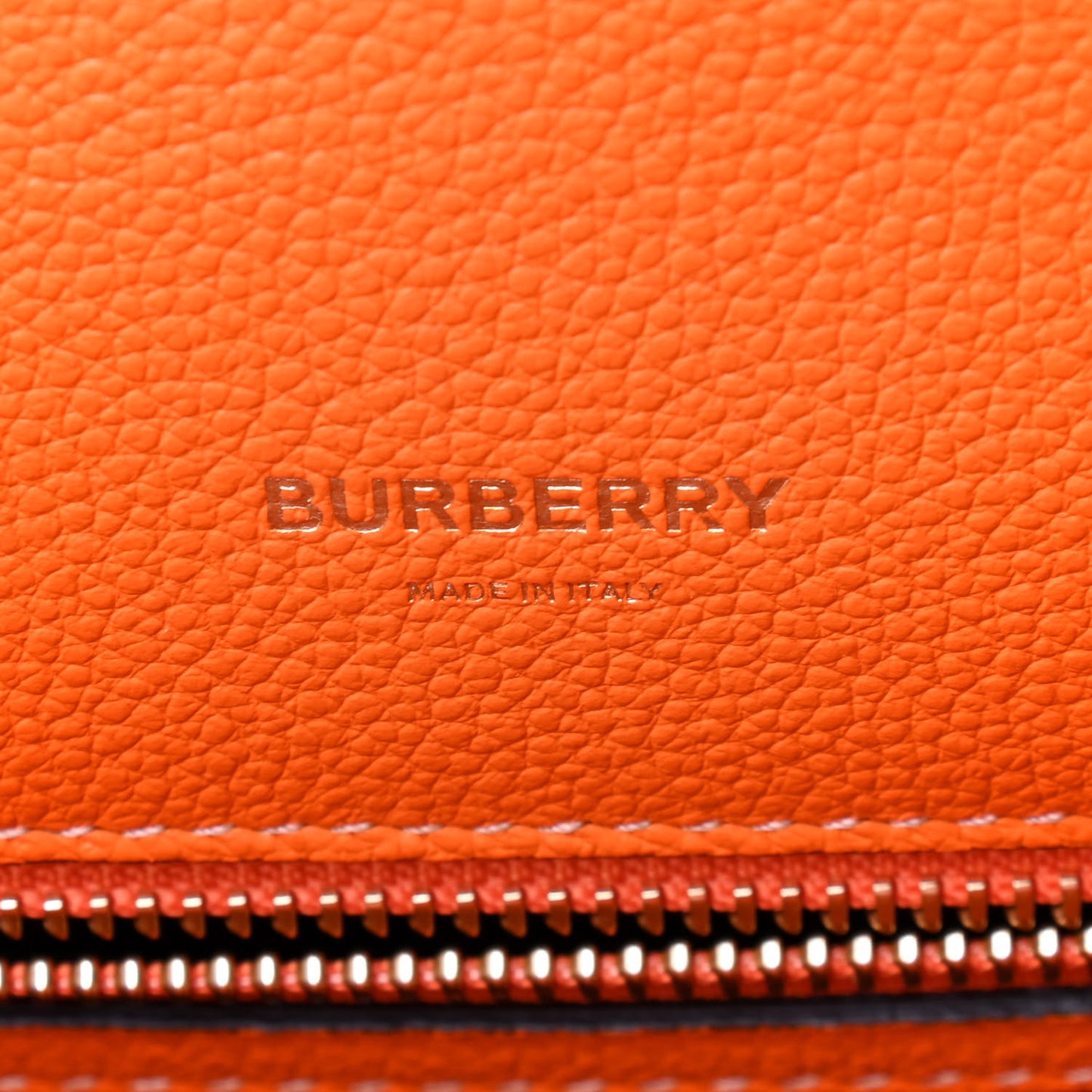 Calfskin Small Two Handle Title Bag Tan Bright Orange