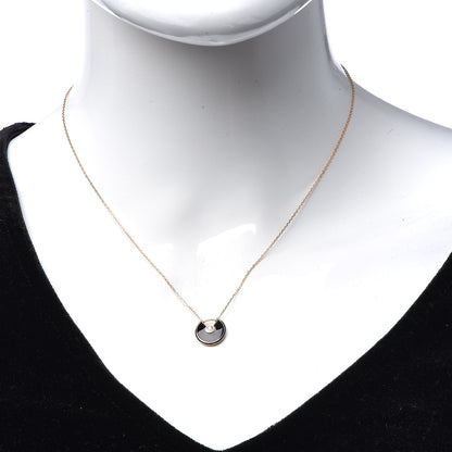 Cartier 18K Pink Gold Diamond Black Onyx XS Amulette de Cartier Pendant Necklace 2 of 7