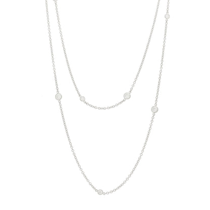 Tiffany Platinum 1.21ctw Elsa Peretti Diamonds by the Yard Sprinkle Necklace 1 of 5