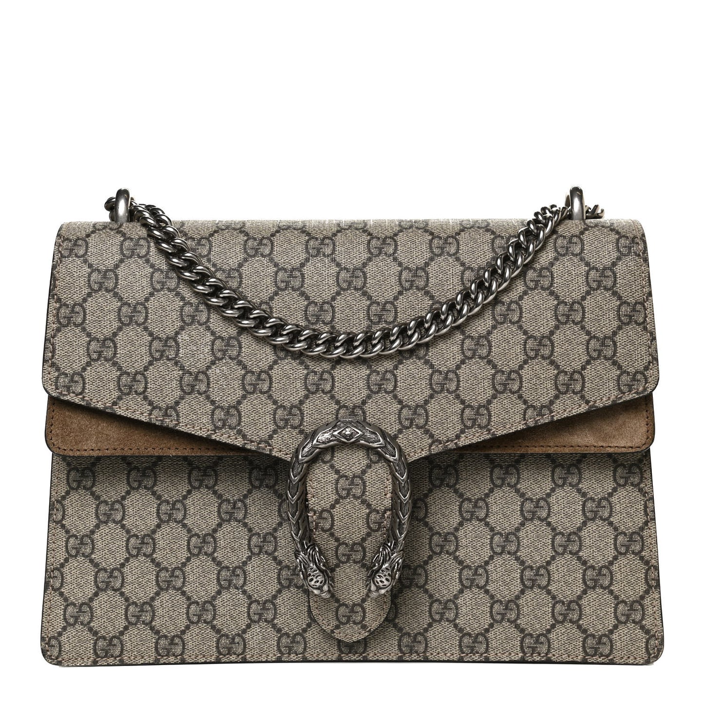 GG Supreme Monogram Medium Dionysus Shoulder Bag Taupe