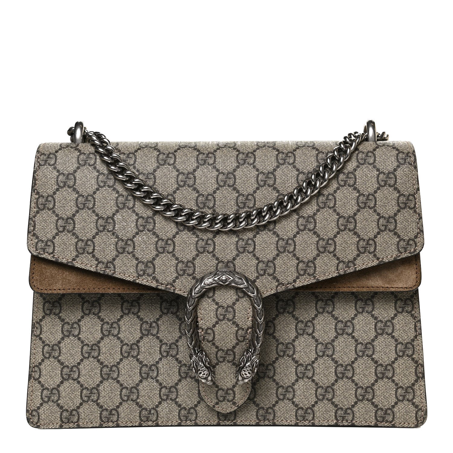 Gucci GG Supreme Monogram Medium Dionysus Shoulder Bag Taupe 1 of 11