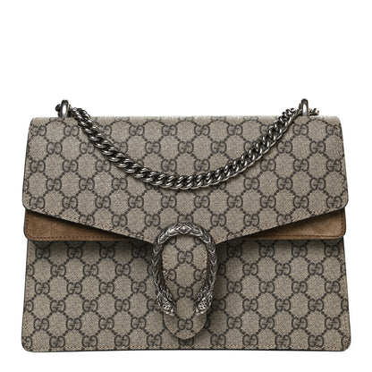 Gucci GG Supreme Monogram Medium Dionysus Shoulder Bag Taupe 1 of 11