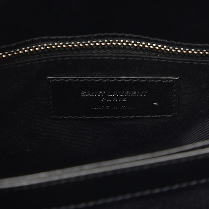 Saint Laurent Calfskin Y Quilted Monogram Toy Loulou Crossbody Bag Black 6 of 8
