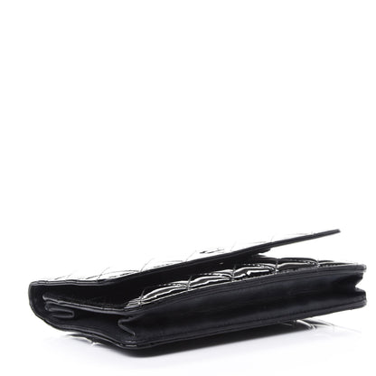Chanel Patent Quilted Wallet On Chain WOC Black 3 of 4