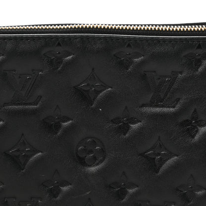 Louis Vuitton Lambskin Embossed Monogram Coussin MM Black 17 of 19