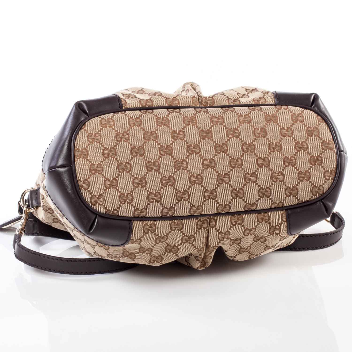 Gucci Monogram Medium Sukey Top Handle Dark Brown 5 of 9