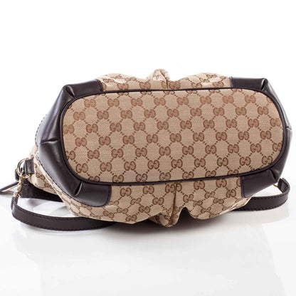 Gucci Monogram Medium Sukey Top Handle Dark Brown 5 of 9
