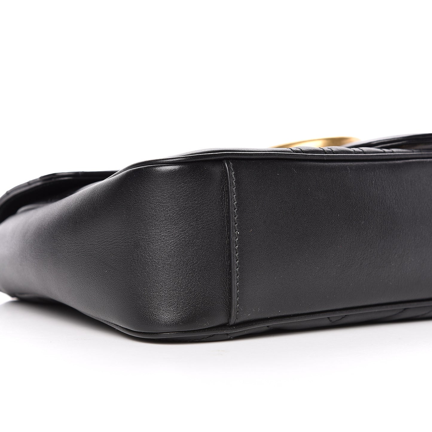 Calfskin Matelasse Medium GG Marmont Shoulder Bag Black