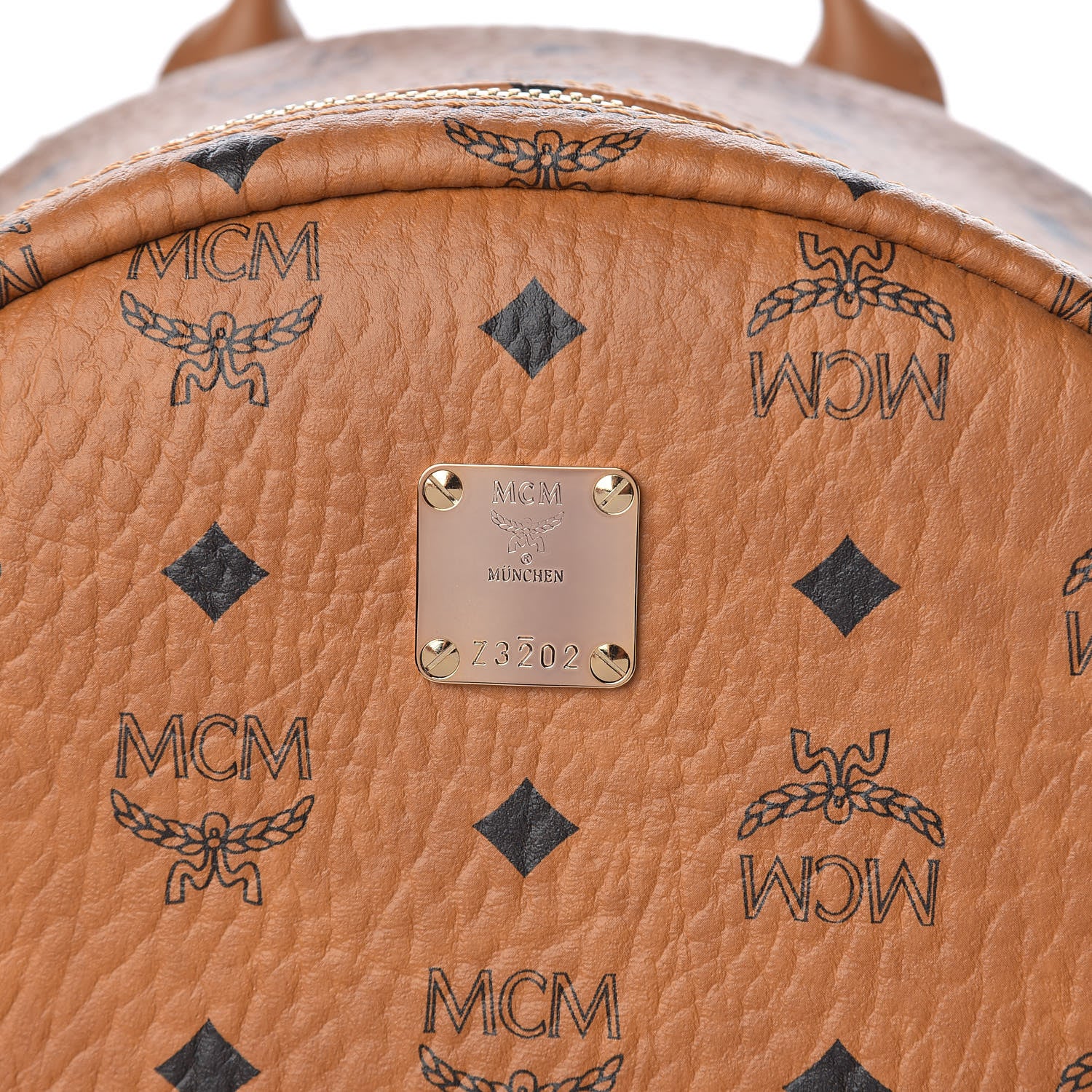 MCM Visetos Medium Stark Backpack Cognac 10 of 10