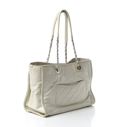 Chanel Glazed Calfskin Small Deauville Tote Ecru 3 of 10