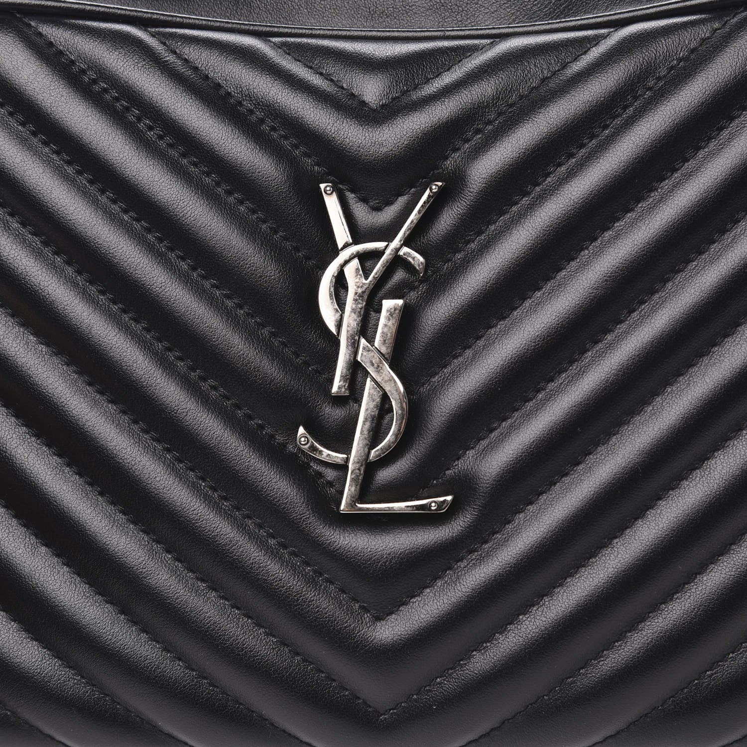 Saint Laurent Calfskin Matelasse Monogram Lou Camera Bag Black 9 of 9