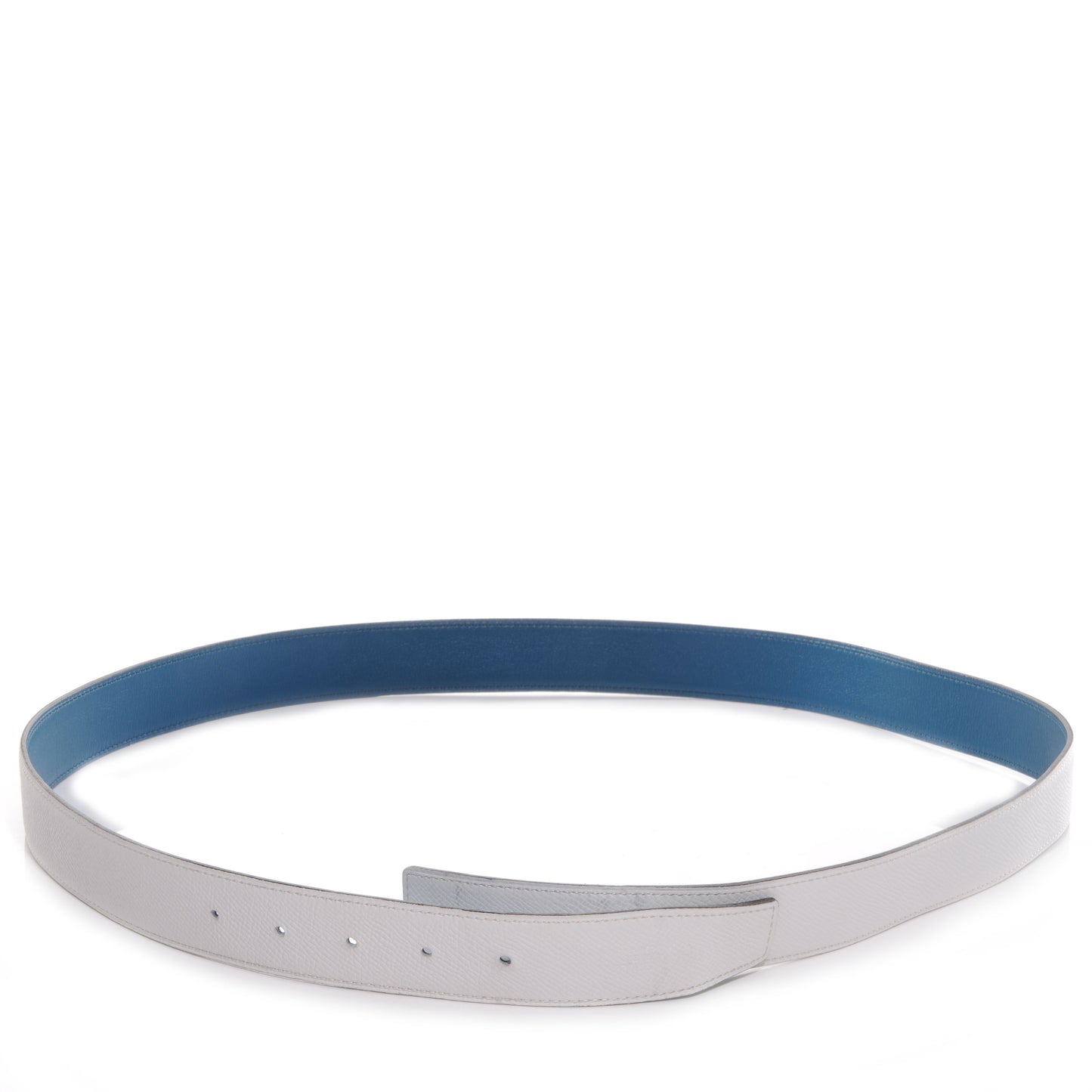 Epsom Swift Reversible 32mm Belt Strap 110 White Blue Jean