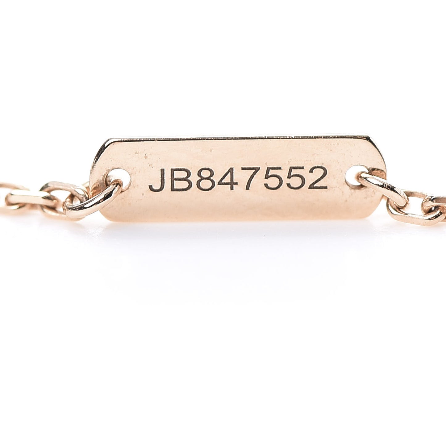 18K Rose Gold Gray Mother of Pearl Vintage Alhambra Pendant Necklace