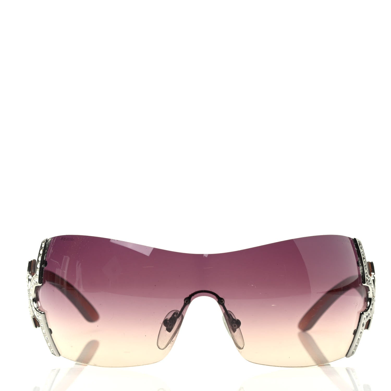 Bulgari Crystal 651-B Sunglasses Tan Purple 2 of 6