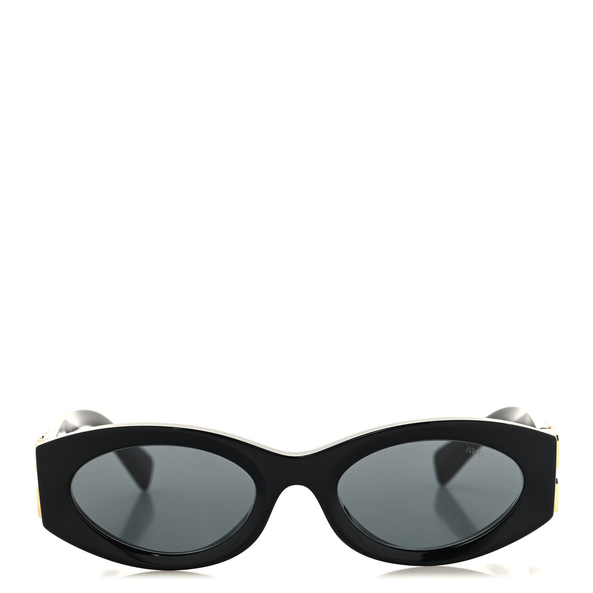 Miu Miu Acetate Oval Glimpse Sunglasses SMU11W Black 2 of 6
