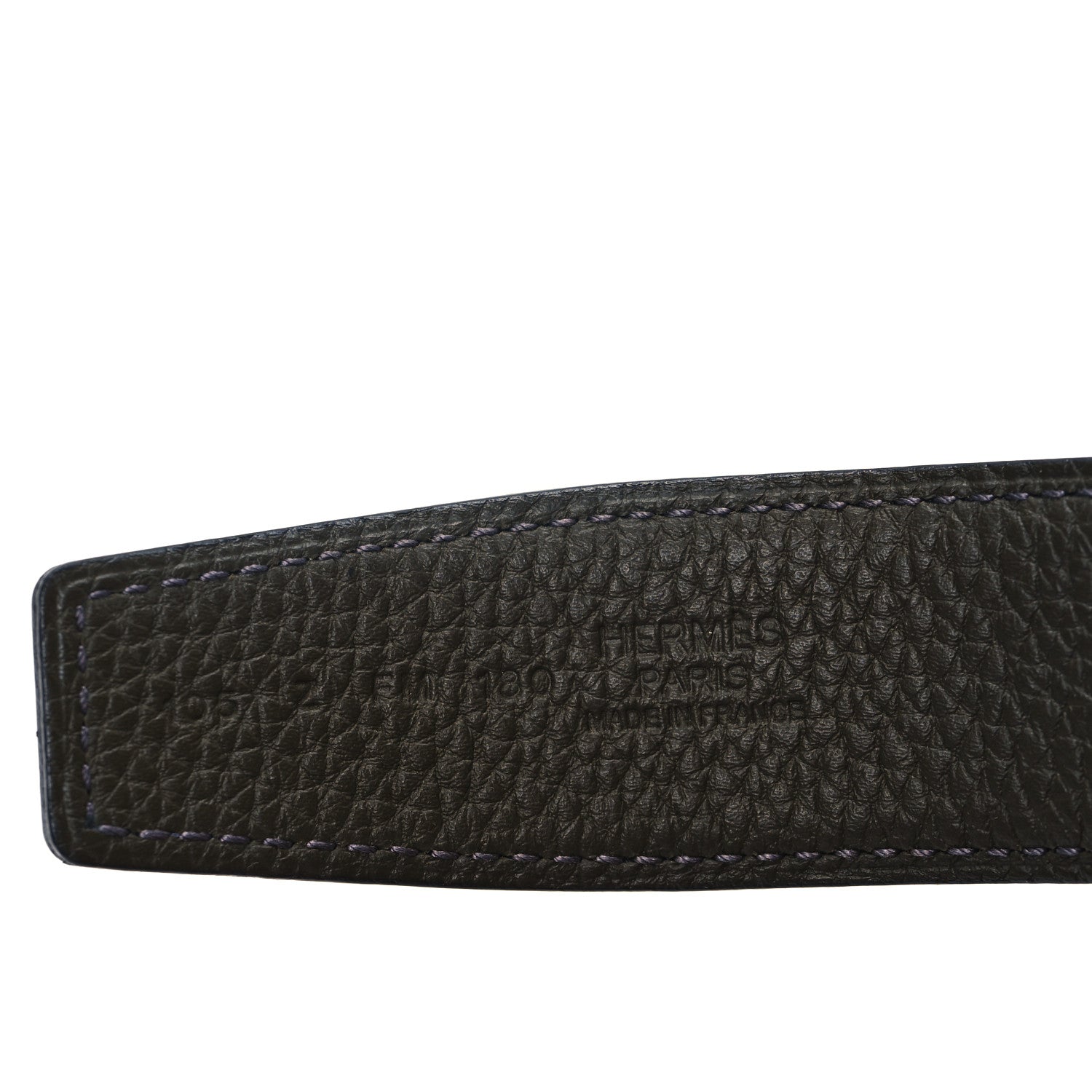Hermes Box Togo 32mm Belt Strap 105  Bleu De Prusse Vert Maquis 3 of 4