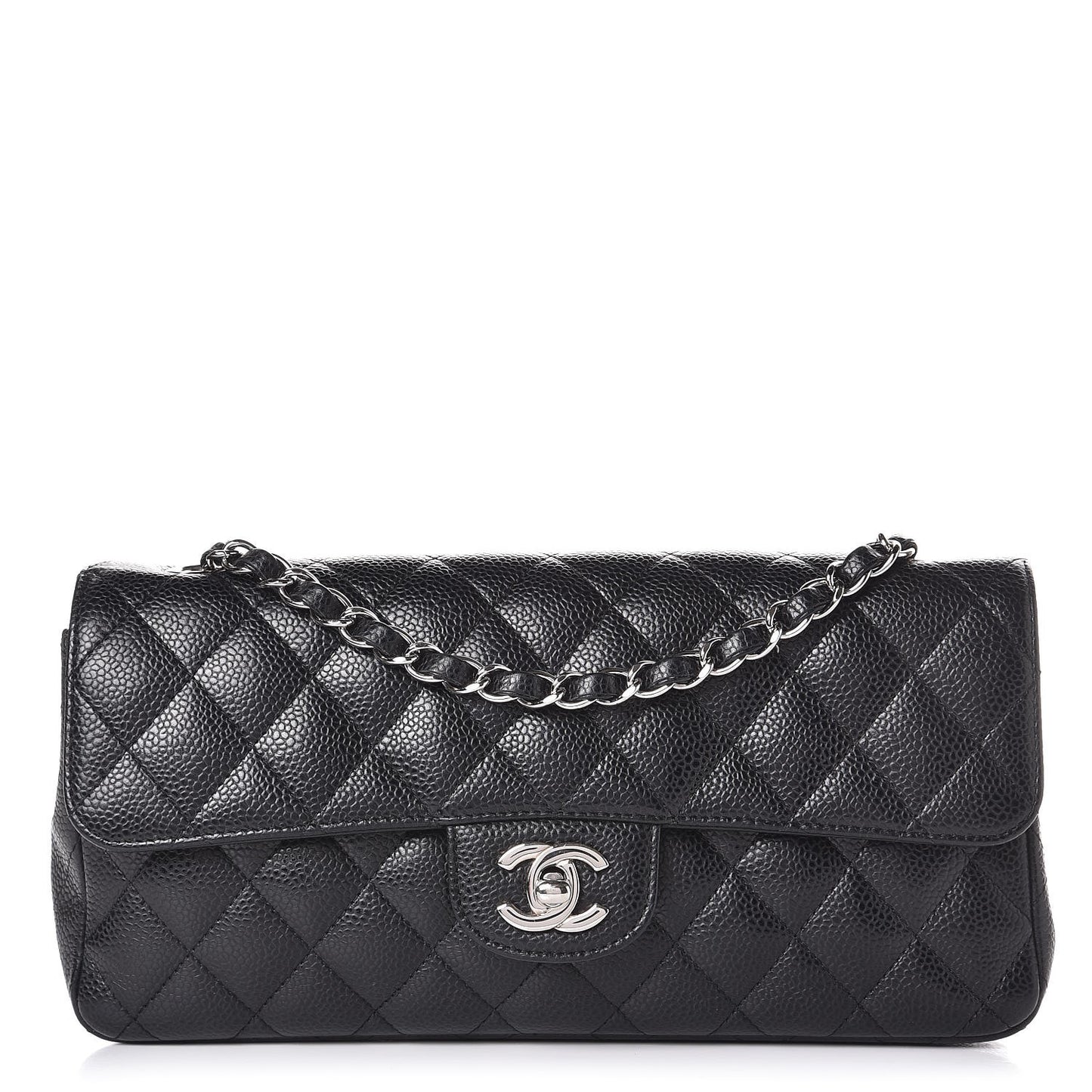Caviar Quilted East West Flap Black