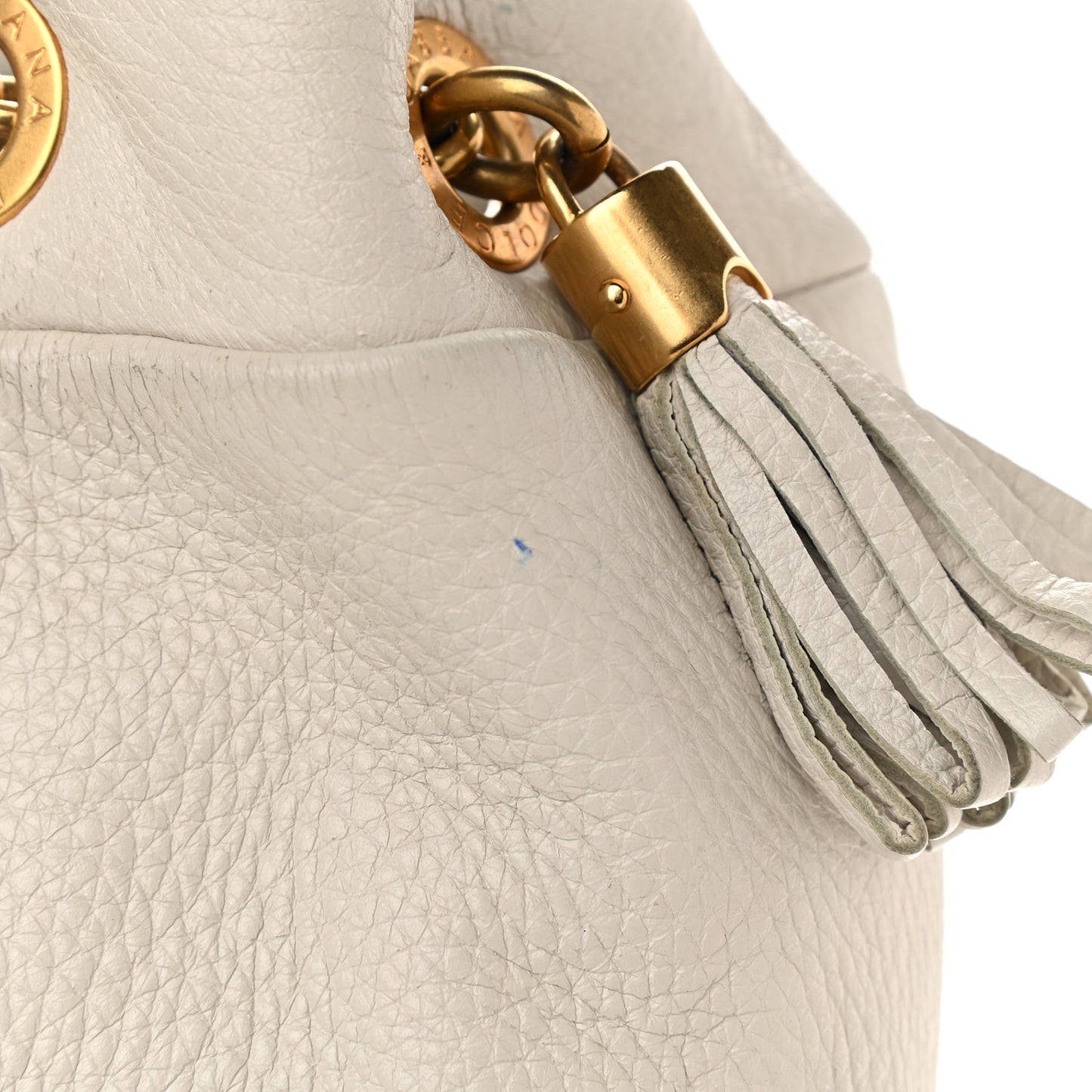 Calfskin Chain Tote Off White