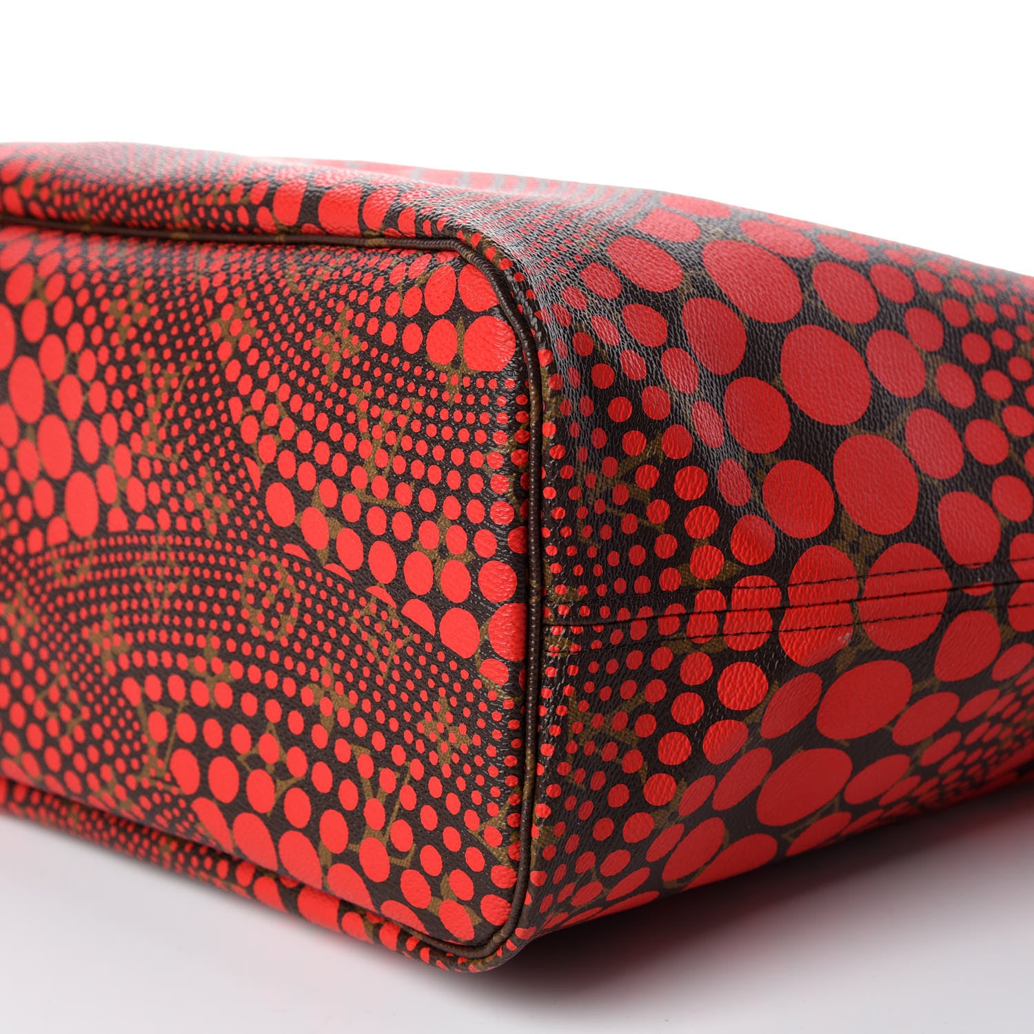 Louis Vuitton Monogram Kusama Waves Neverfull MM Red 6 of 10